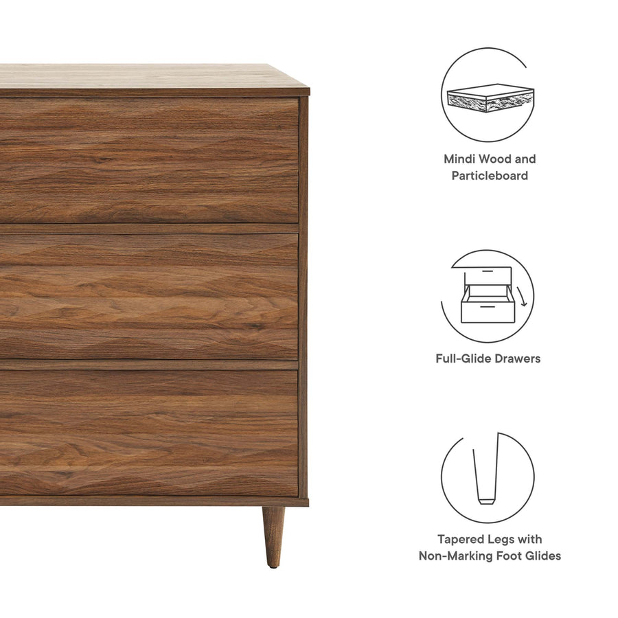 Jaen 6-Drawer Dresser in Walnut