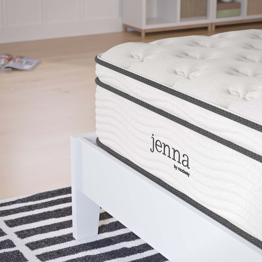 Aria 12" Innerspring and Foam Twin Mattress in White
