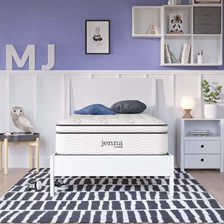 Jenna 12" Innerspring and Foam Twin Mattress in White