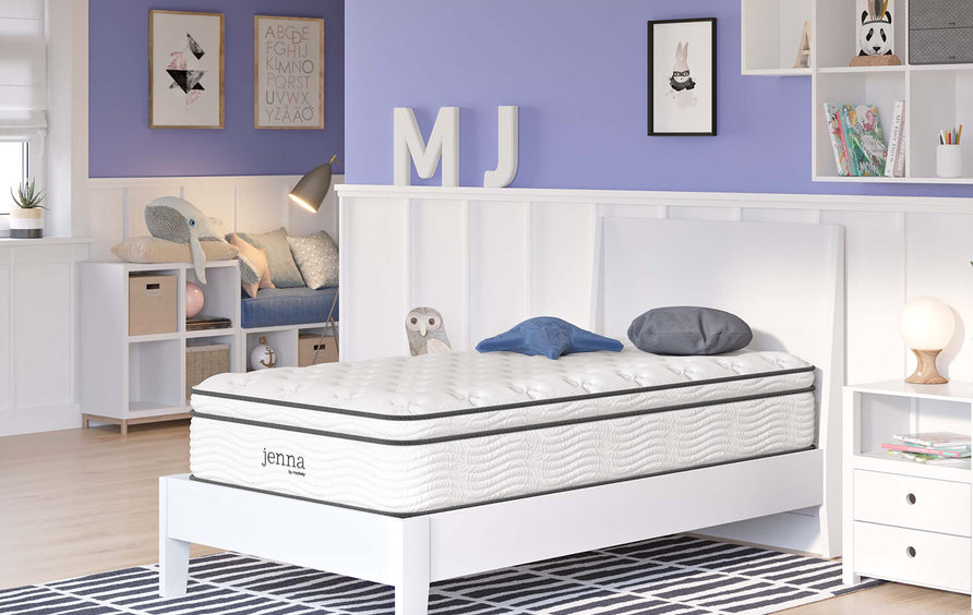 Aria 12" Innerspring and Foam Twin Mattress in White