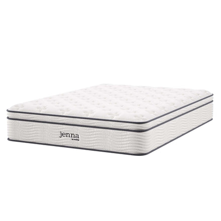 Jenna 12" Innerspring and Foam Full Mattress in White