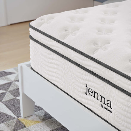 Jenna 12" Innerspring and Foam Full Mattress in White