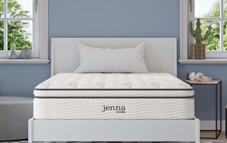 Aria 12" Innerspring and Foam Full Mattress in White