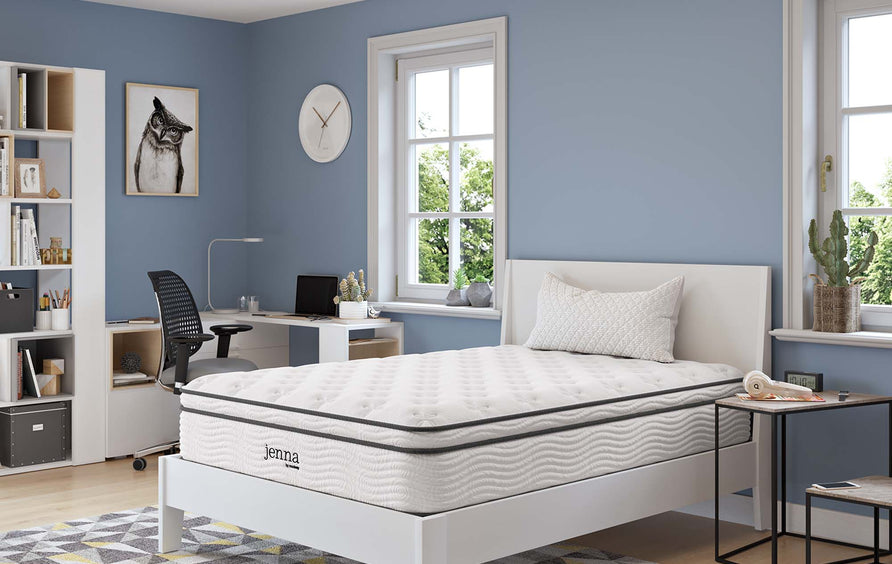 Aria 12" Innerspring and Foam Full Mattress in White