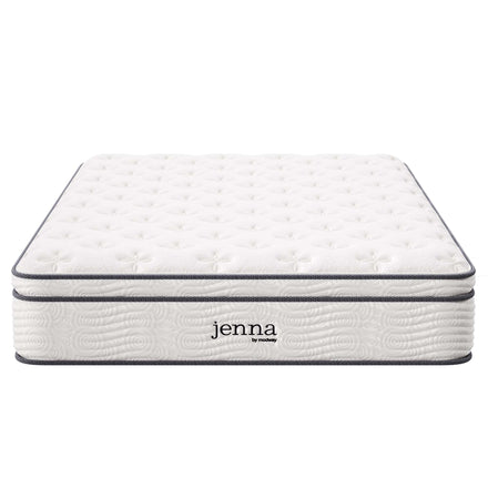 Jenna 12" Innerspring and Foam Full Mattress in White