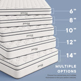 Aria 12" Innerspring and Foam Queen Mattress in White