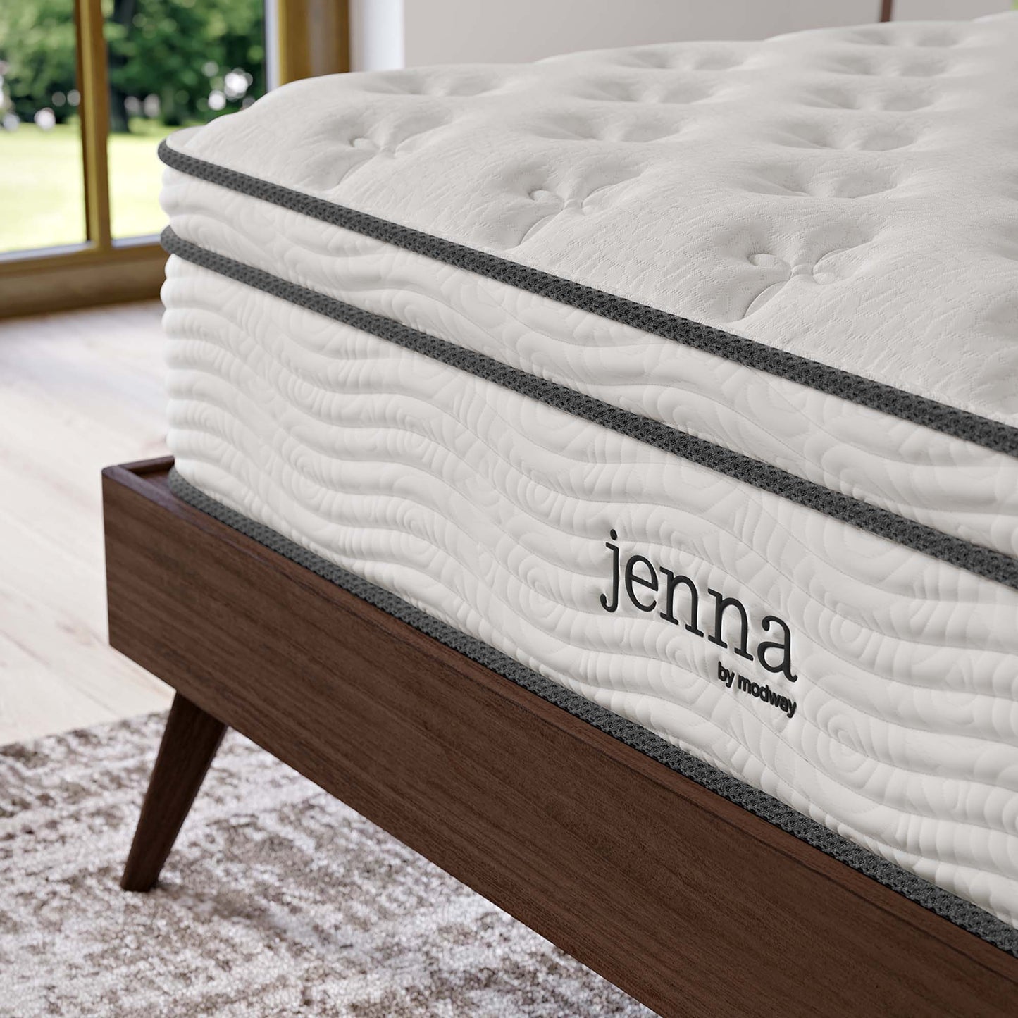 Jenna 12" Innerspring and Foam Queen Mattress by Furniture for America