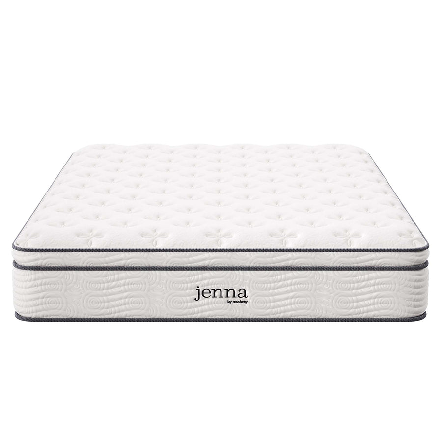 Aria 12" Innerspring and Foam Queen Mattress in White