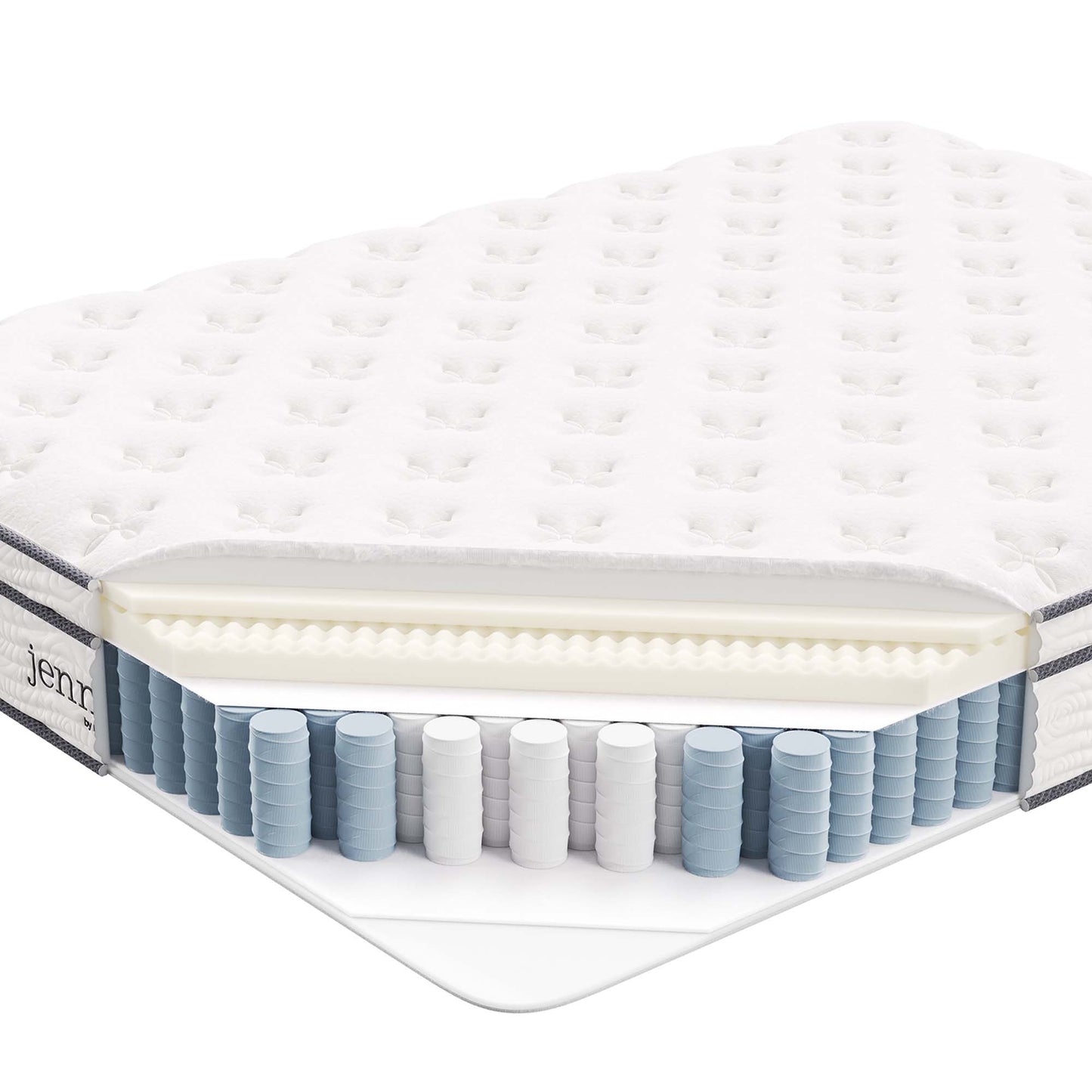 Jenna 12" Innerspring and Foam Queen Mattress by Furniture for America