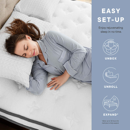 Jenna 12" Innerspring and Foam King Mattress by Furniture for America