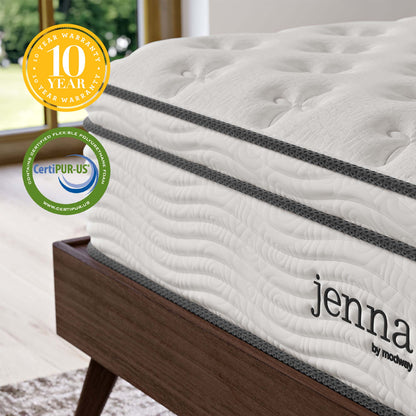 Jenna 12" Innerspring and Foam King Mattress by Furniture for America
