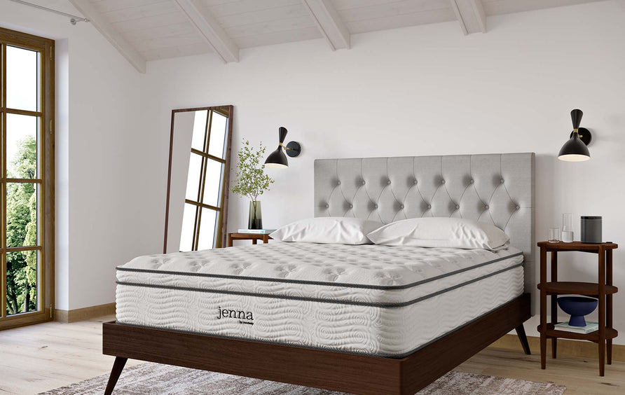 Aria 12" Innerspring and Foam King Mattress in White