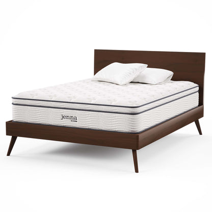Jenna 12" Innerspring and Foam King Mattress by Furniture for America