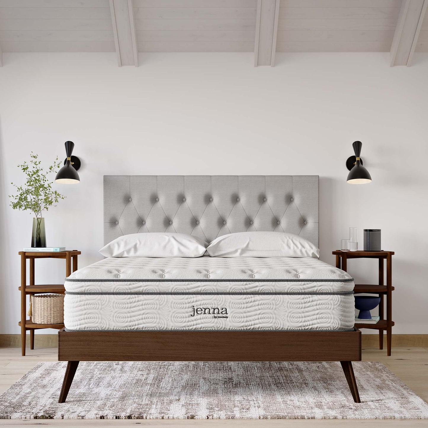 Jenna 12" Innerspring and Foam California King Mattress by Furniture for America