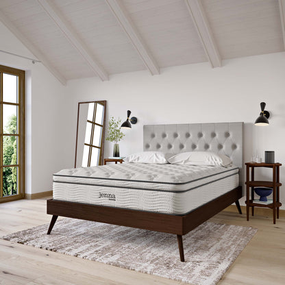 Jenna 12" Innerspring and Foam California King Mattress by Furniture for America