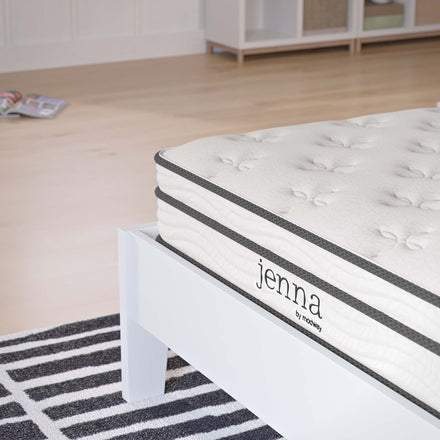 Jenna 6" Innerspring and Foam Narrow Twin Mattress in White