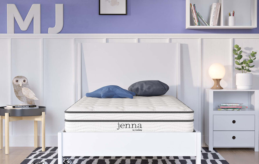Aria 6" Innerspring and Foam Narrow Twin Mattress in White