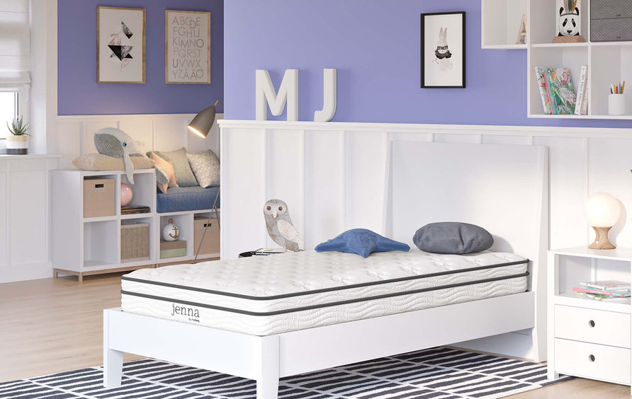 Aria 6" Innerspring and Foam Narrow Twin Mattress in White