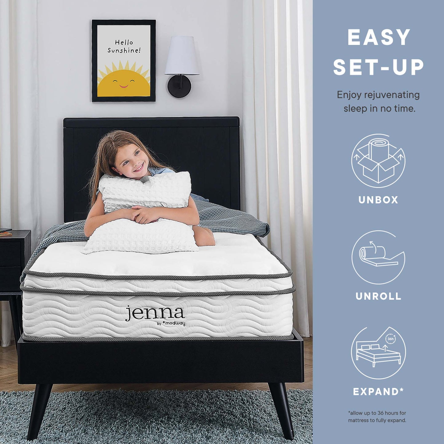 Jenna 6" Innerspring and Foam Twin Mattress by Furniture for America