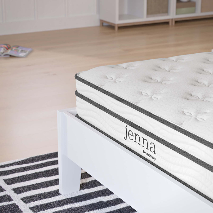 Aria 6" Innerspring and Foam Twin Mattress in White