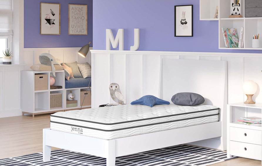 Aria 6" Innerspring and Foam Twin Mattress in White