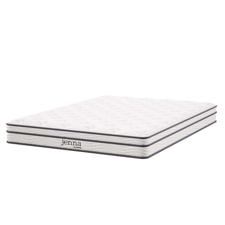 Jenna 6" Innerspring and Foam Full Mattress in White