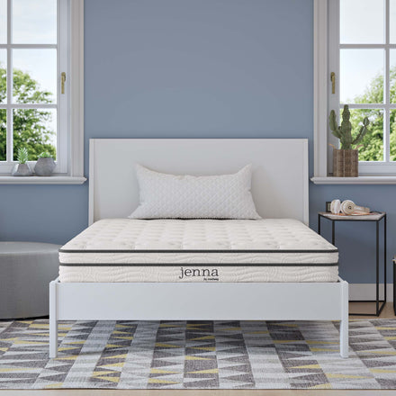 Jenna 6" Innerspring and Foam Full Mattress in White