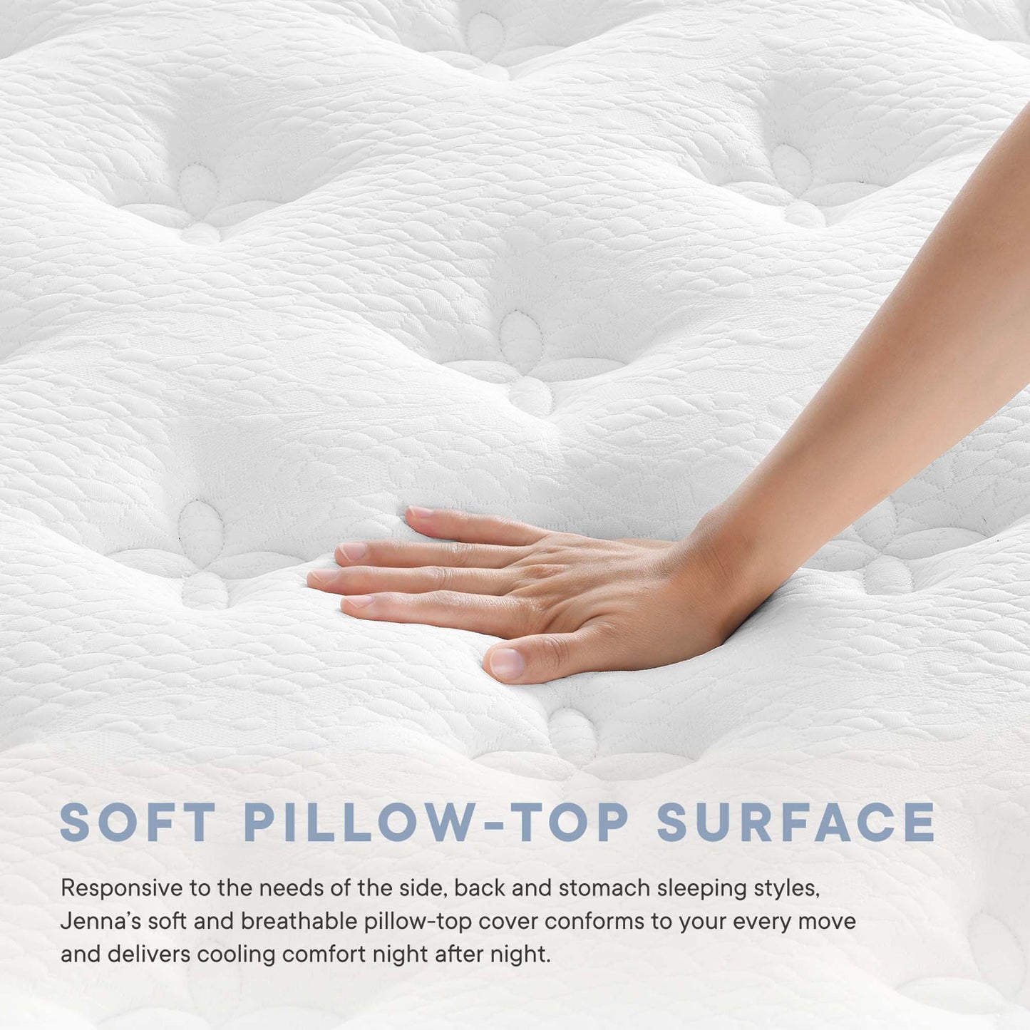 Jenna 6" Innerspring and Foam Queen Mattress by Furniture for America