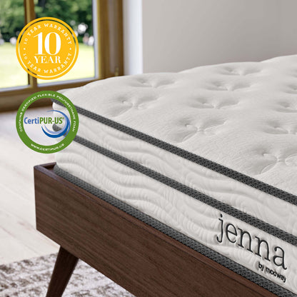 Jenna 6" Innerspring and Foam Queen Mattress by Furniture for America