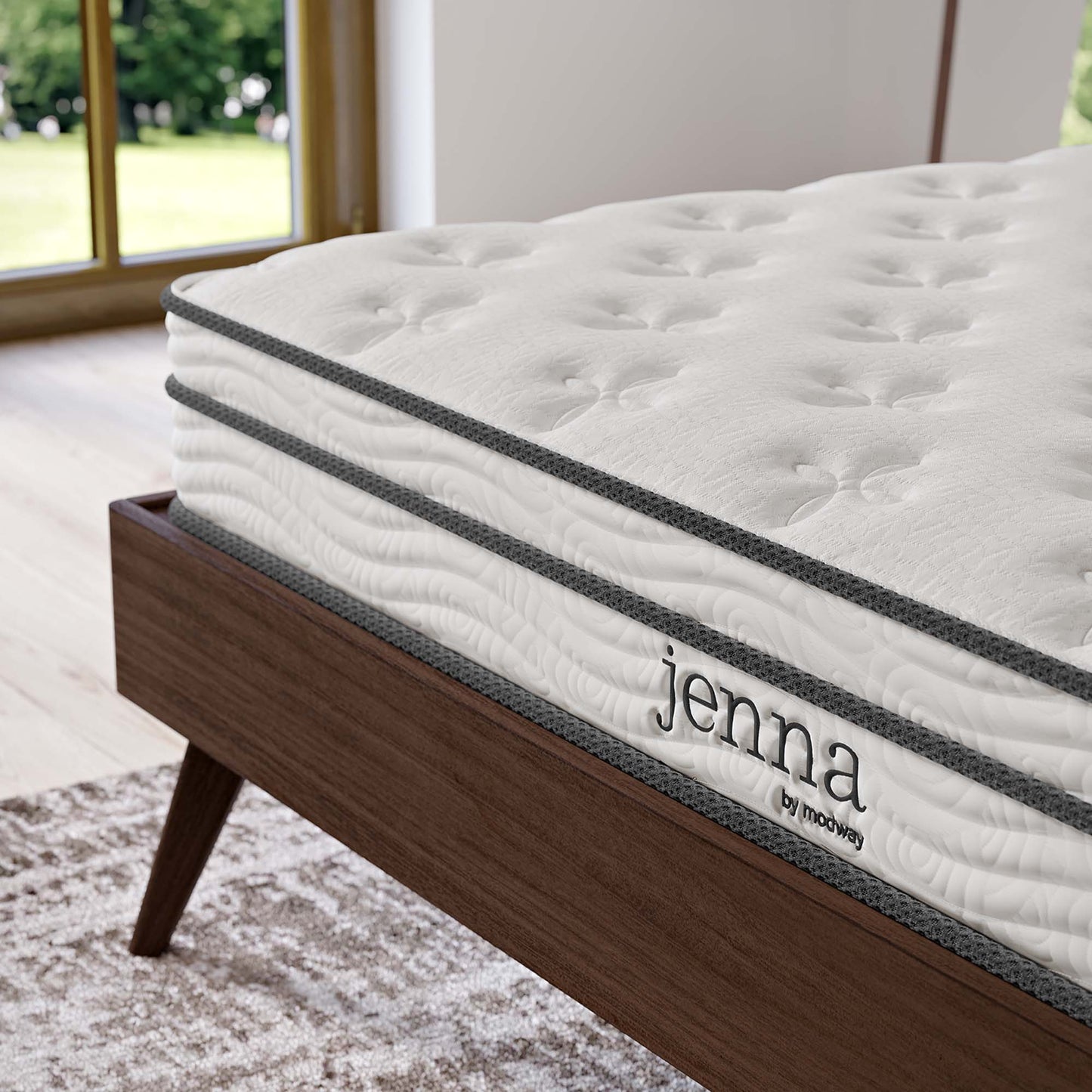 Jenna 6" Innerspring and Foam Queen Mattress by Furniture for America