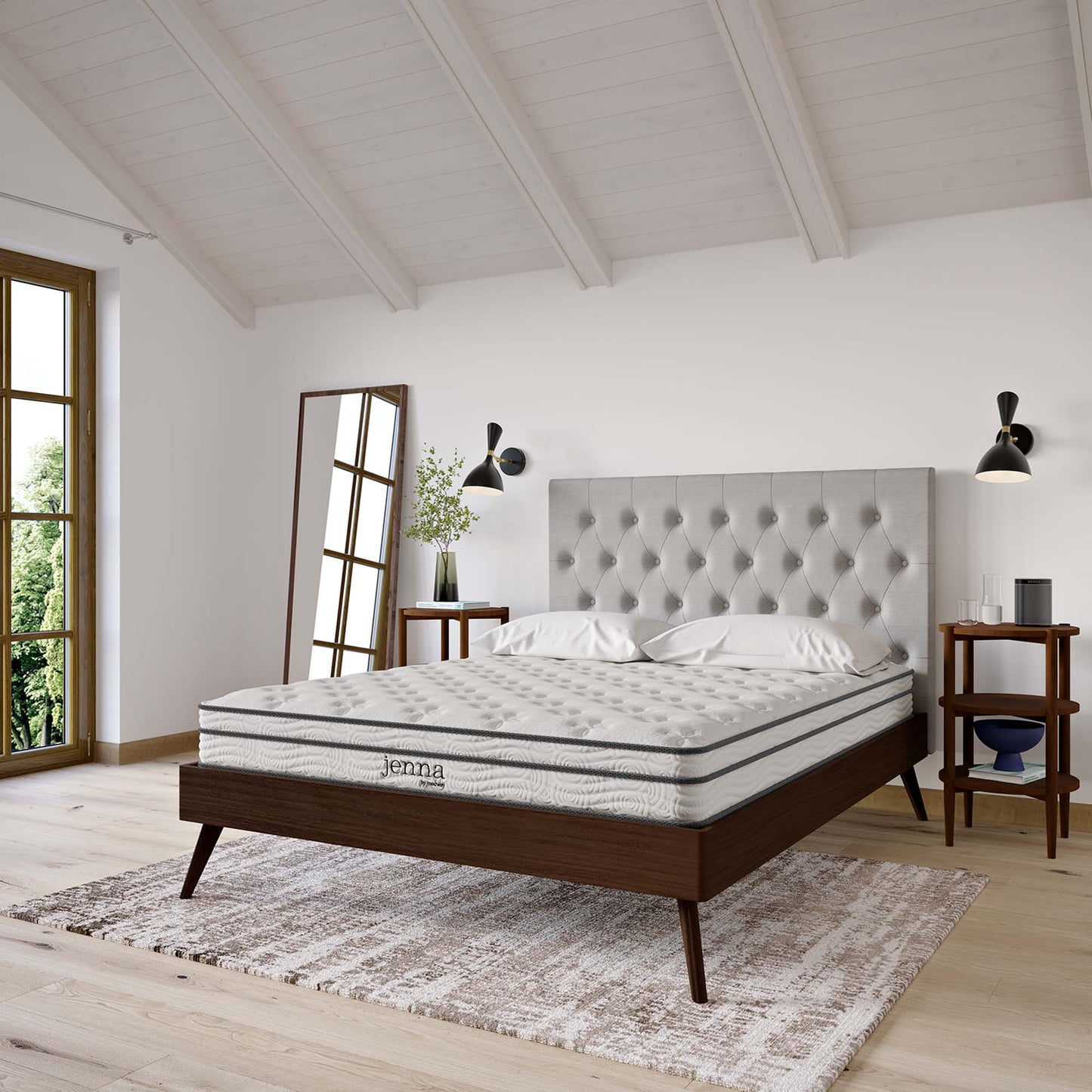 Jenna 6" Innerspring and Foam Queen Mattress by Furniture for America