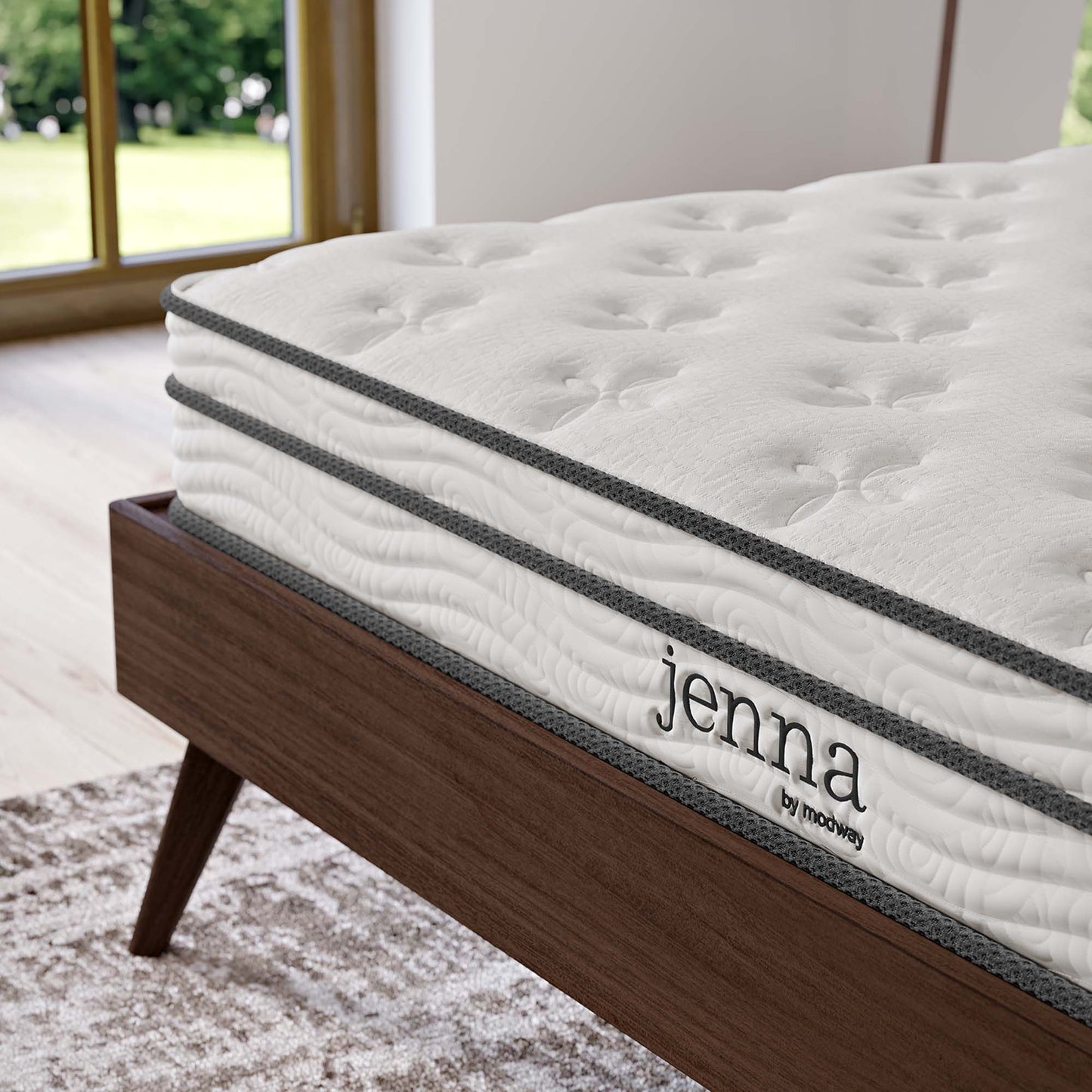 Jenna 6" Innerspring and Foam King Mattress by Furniture for America