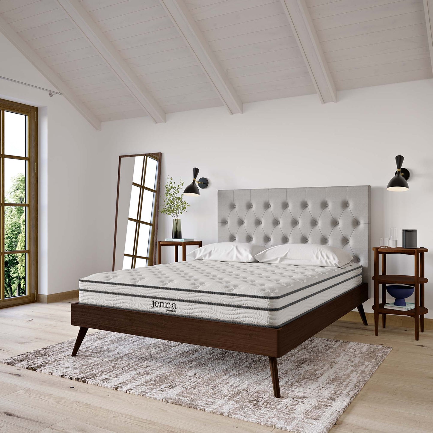 Jenna 6" Innerspring and Foam King Mattress by Furniture for America