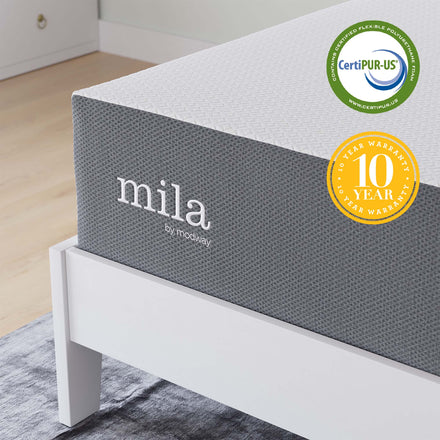 Mila 12" Full Mattress in White