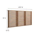 Vera Wall Mount Queen Headboard in Walnut