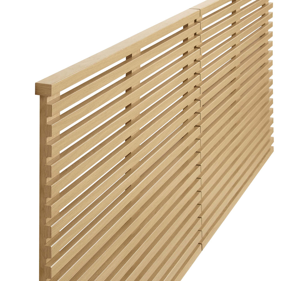 Vera Wall Mount King Headboard in Oak