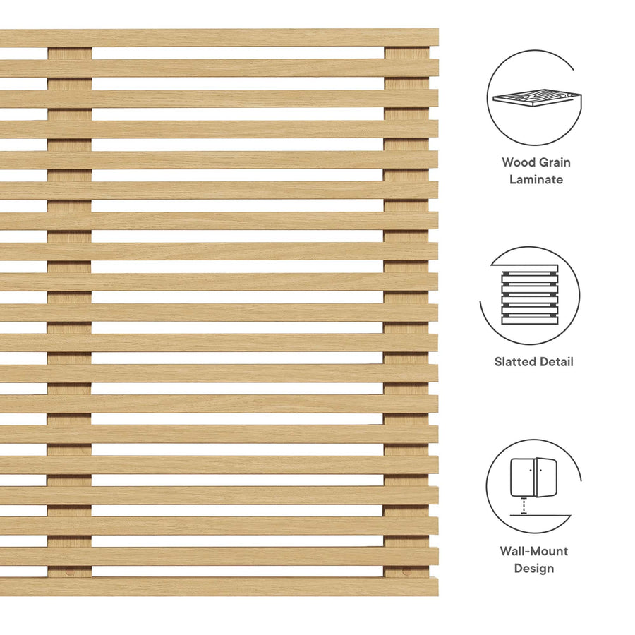 Vera Wall Mount King Headboard in Oak