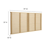 Vera Wall Mount King Headboard in Oak