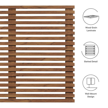 Render Wall Mount King Headboard in Walnut