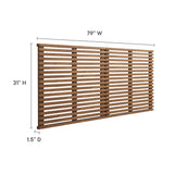Vera Wall Mount King Headboard in Walnut