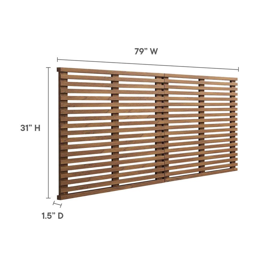 Vera Wall Mount King Headboard in Walnut