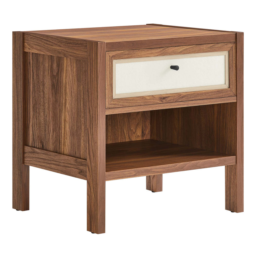 Sorrel Wood Grain Nightstand in Walnut