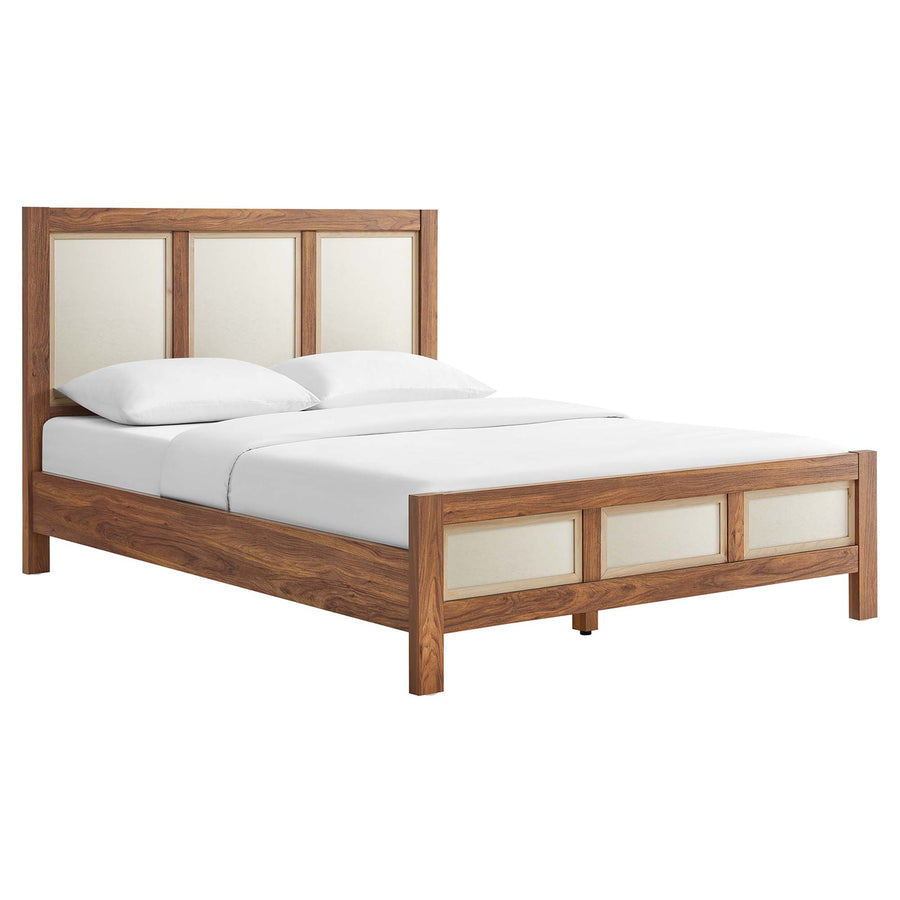 Sorrel Wood Grain Queen Platform Bed in Walnut