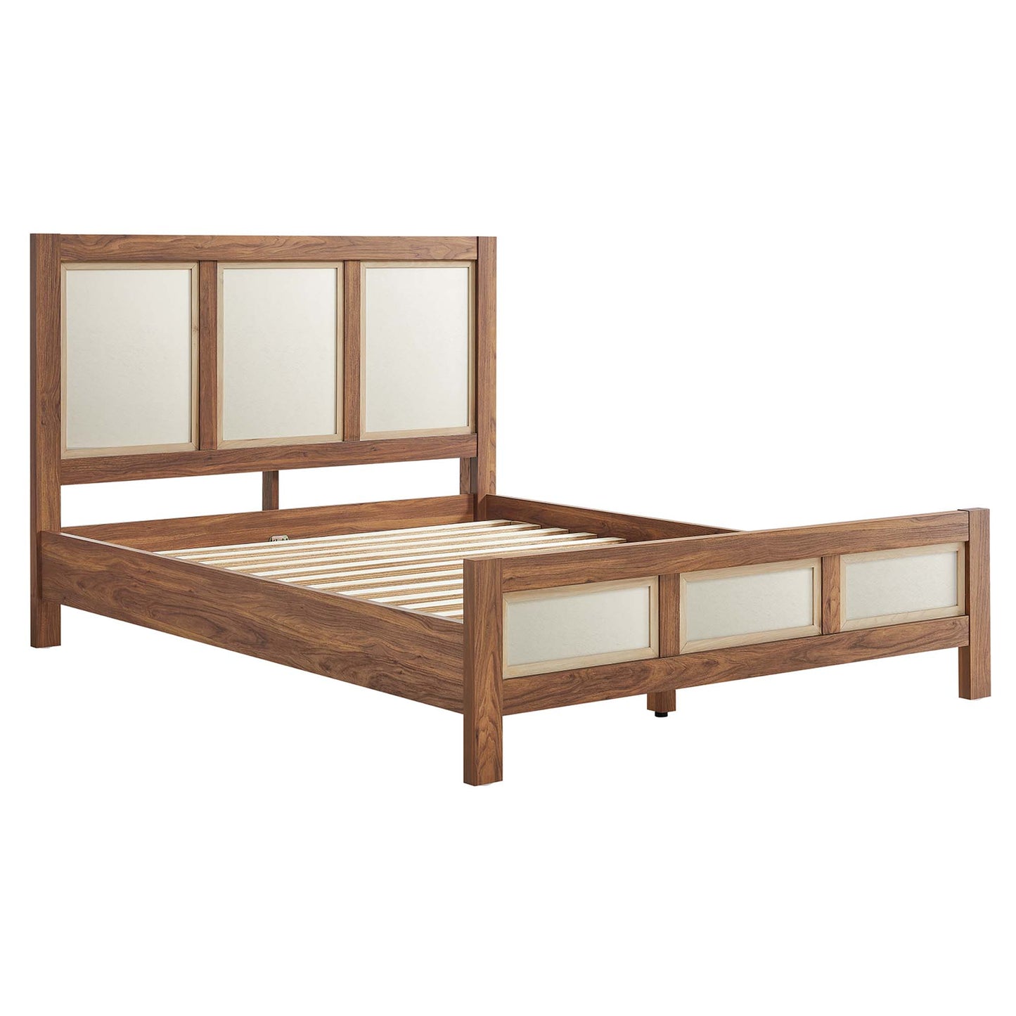 Capri Wood Grain Queen Platform Bed by Furniture For America