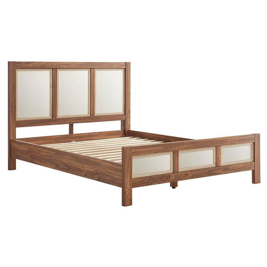 Sorrel Wood Grain Queen Platform Bed in Walnut