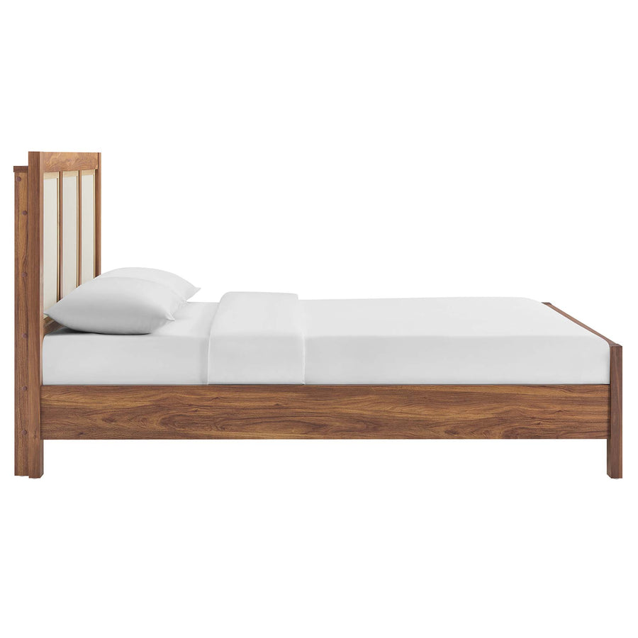 Sorrel Wood Grain Queen Platform Bed in Walnut