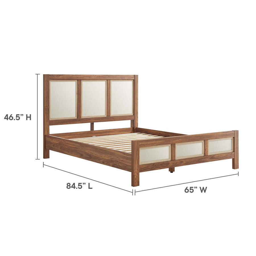 Sorrel Wood Grain Queen Platform Bed in Walnut
