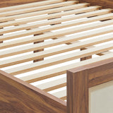 Sorrel Wood Grain Queen Platform Bed in Walnut