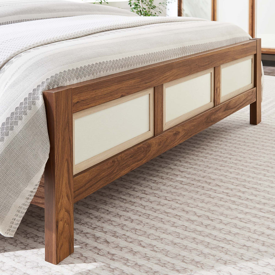 Sorrel Wood Grain Queen Platform Bed in Walnut