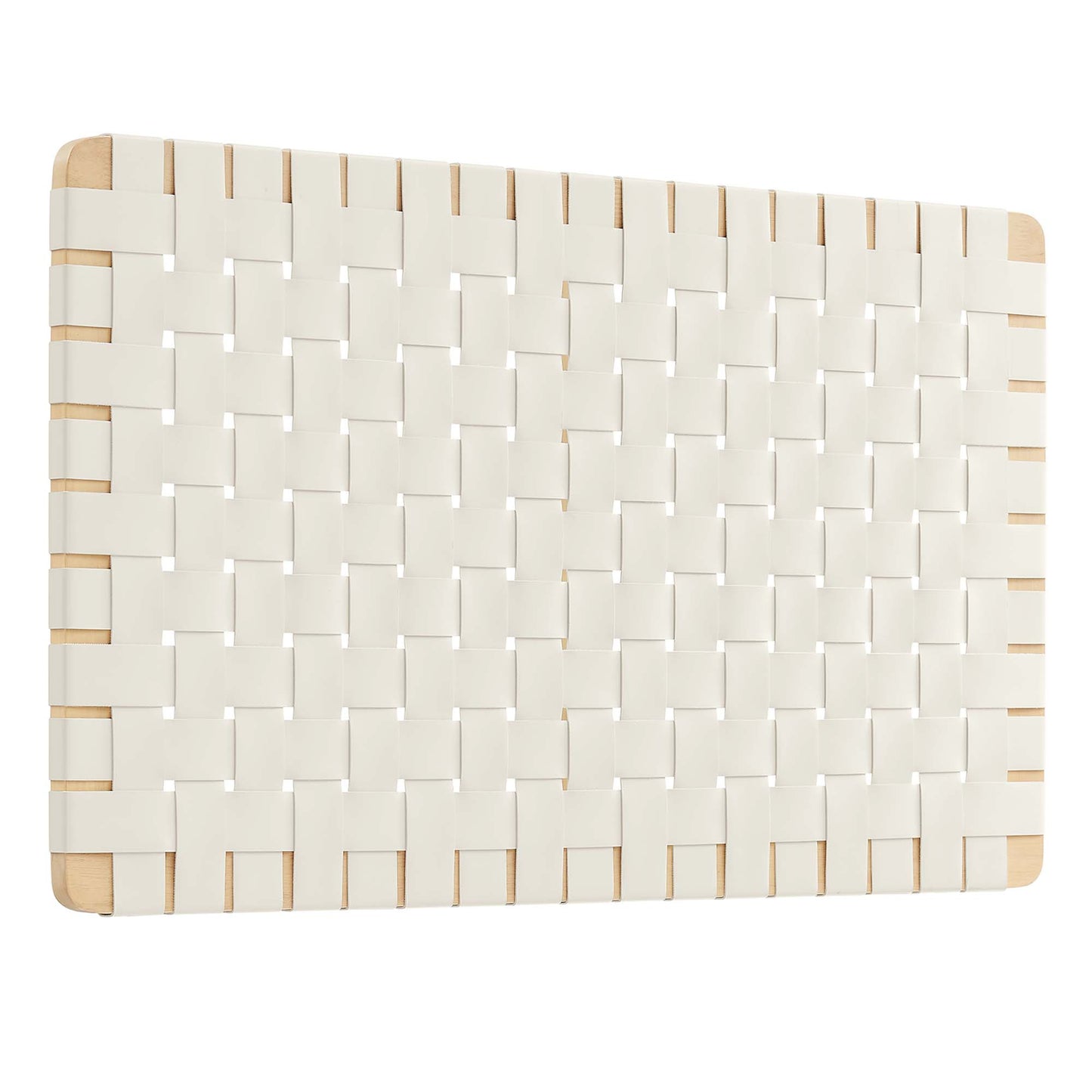 Sparta Weave Wall-Mount Vegan Leather Twin Headboard by Furniture For America